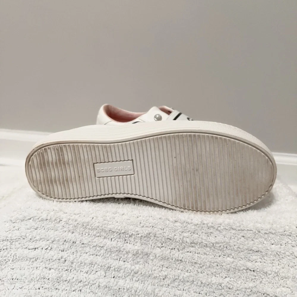 BCBGirls White and Pink Kids Sneakers
